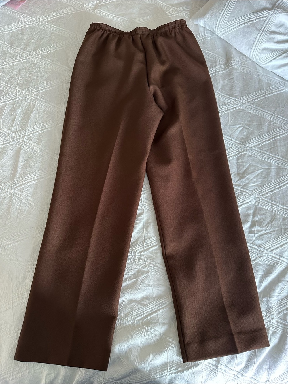 Alfred Dunner Brown Trouser Pants Elastic Waist - Picture 4 of 8